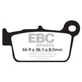 Plaquettes de frein moto EBC EBC Carbone Tout Terrain FA367/2TT Plaquettes de frein moto EBC EBC Carbone Tout Terrain FA367/2TT