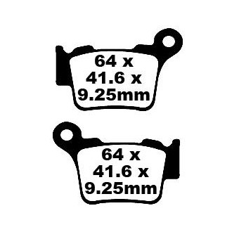 Plaquettes de frein moto EBC EBC Carbone Tout Terrain FA368TT Plaquettes de frein moto EBC EBC Carbone Tout Terrain FA368TT