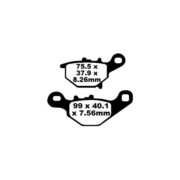 Plaquettes de frein moto EBC EBC Carbone Tout Terrain FA401TT