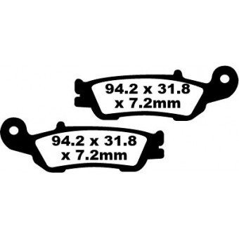 Plaquettes de frein moto EBC EBC Carbone Tout Terrain FA450TT Plaquettes de frein moto EBC EBC Carbone Tout Terrain FA450TT