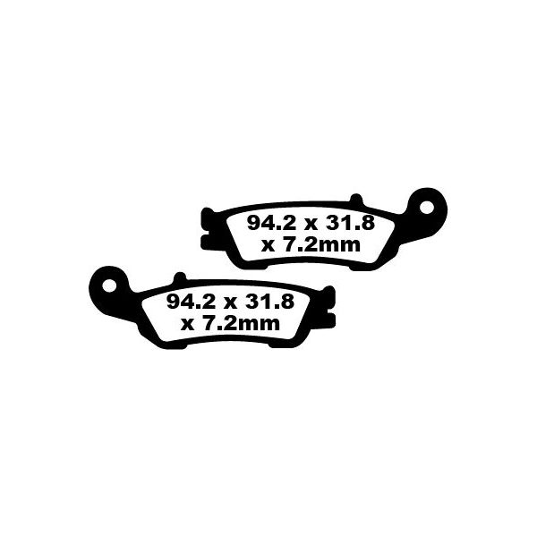 Plaquettes de frein moto EBC EBC Carbone Tout Terrain FA450TT