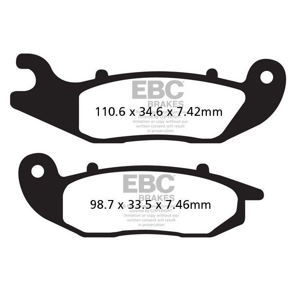 Plaquettes de frein moto EBC EBC Carbone Tout Terrain FA465TT