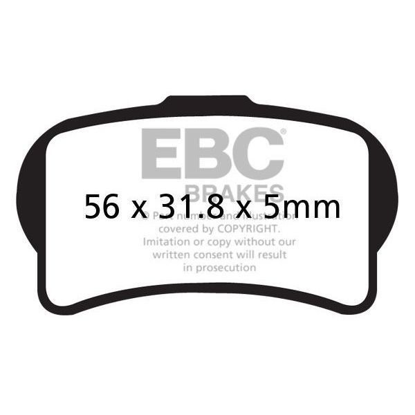 Plaquettes de frein moto EBC EBC Carbone Tout Terrain FA644TT
