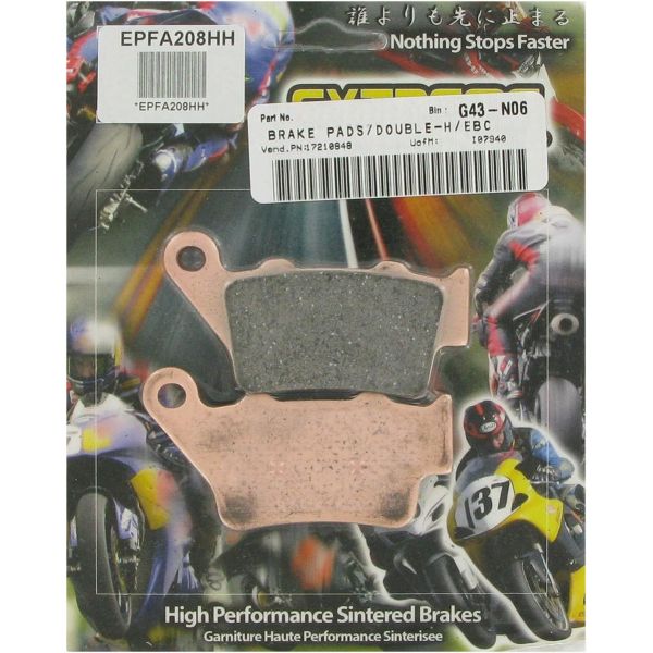 Plaquettes de frein moto EBC EBC M�tal Fritt� EPFA208HH