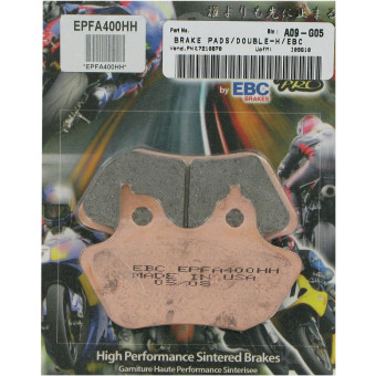 Plaquettes de frein moto EBC EBC Métal Fritté EPFA400HH Plaquettes de frein moto EBC EBC Métal Fritté EPFA400HH