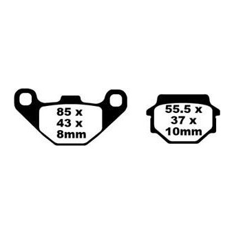 Plaquettes de frein moto EBC EBC Métal Fritté Scooter SFA067HH Plaquettes de frein moto EBC EBC Métal Fritté Scooter SFA067HH