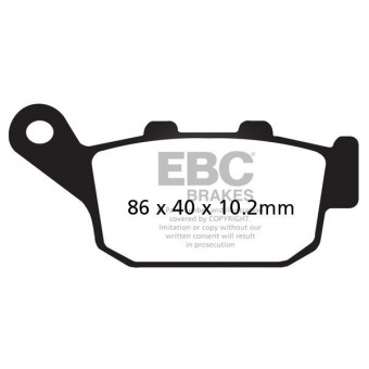 Plaquettes de frein moto EBC EBC Métal Fritté Scooter SFA140HH Plaquettes de frein moto EBC EBC Métal Fritté Scooter SFA140HH
