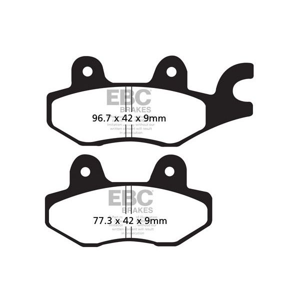 Plaquettes de frein moto EBC EBC Mtal Fritt Scooter SFA197HH