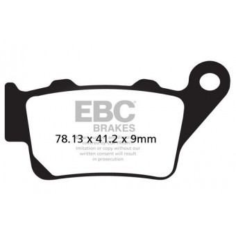 Plaquettes de frein moto EBC EBC Métal Fritté Scooter SFA213HH Plaquettes de frein moto EBC EBC Métal Fritté Scooter SFA213HH