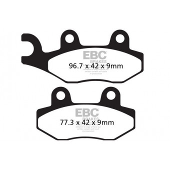 Plaquettes de frein moto EBC EBC Métal Fritté Scooter SFA228HH Plaquettes de frein moto EBC EBC Métal Fritté Scooter SFA228HH