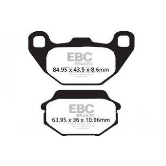 Plaquettes de frein moto EBC EBC Métal Fritté Scooter SFA305HH Plaquettes de frein moto EBC EBC Métal Fritté Scooter SFA305HH