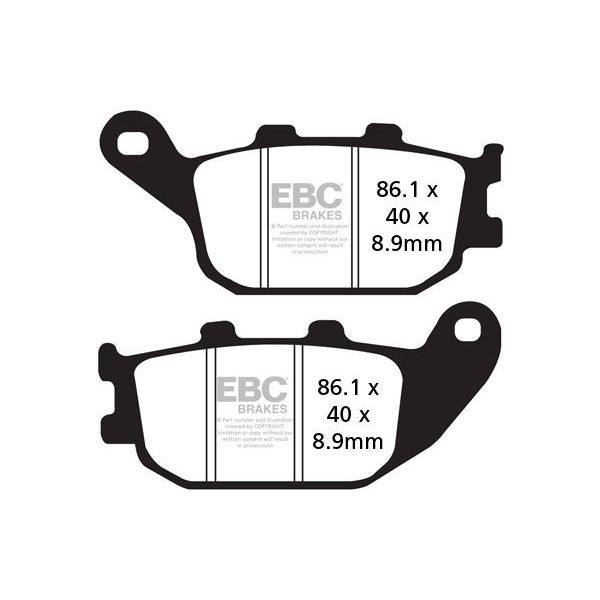Plaquettes de frein moto EBC EBC Mtal Fritt Scooter SFA358HH