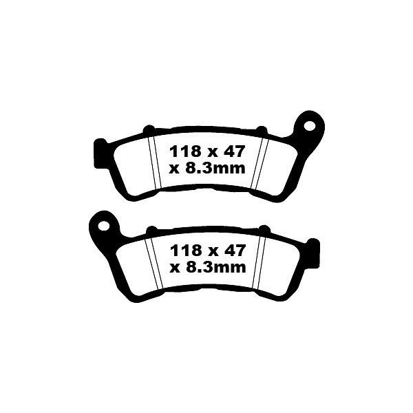 Plaquettes de frein moto EBC EBC Mtal Fritt Scooter SFA388HH