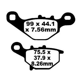 Plaquettes de frein moto EBC EBC Métal Fritté Scooter SFA396HH Plaquettes de frein moto EBC EBC Métal Fritté Scooter SFA396HH