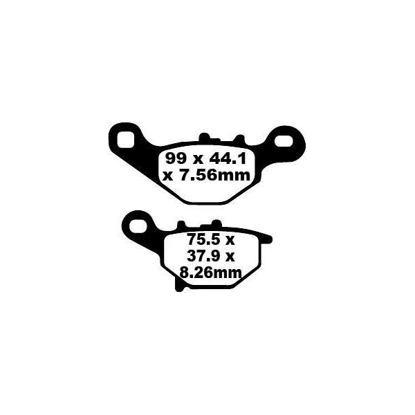 Plaquettes de frein moto EBC EBC Mtal Fritt Scooter SFA396HH