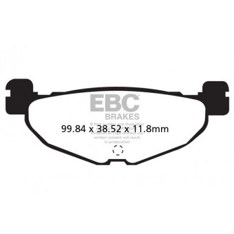 Plaquettes de frein moto EBC EBC Métal Fritté Scooter SFA408HH Plaquettes de frein moto EBC EBC Métal Fritté Scooter SFA408HH