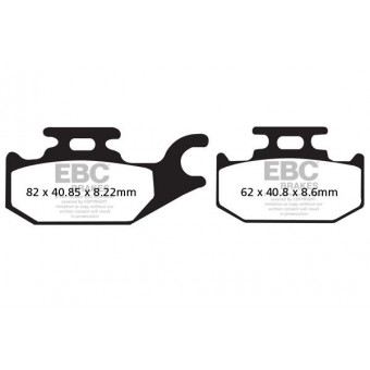 Plaquettes de frein moto EBC EBC Métal Fritté Scooter SFA413HH Plaquettes de frein moto EBC EBC Métal Fritté Scooter SFA413HH