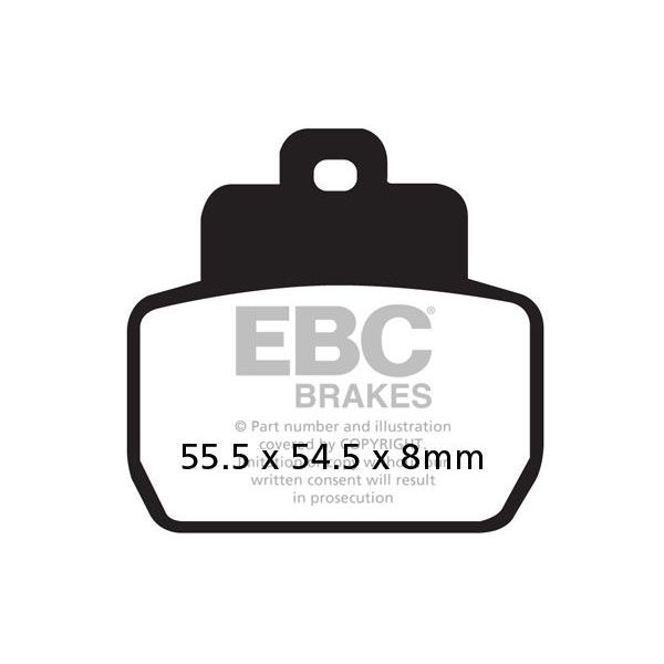 Plaquettes de frein moto EBC EBC Mtal Fritt Scooter SFA425HH