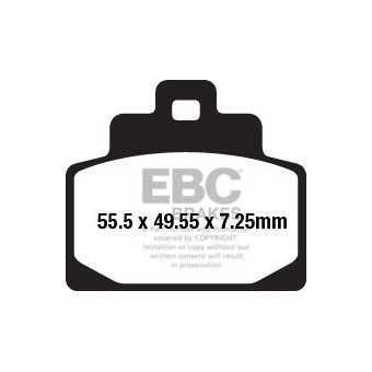 Plaquettes de frein moto EBC EBC Métal Fritté Scooter SFA681HH Plaquettes de frein moto EBC EBC Métal Fritté Scooter SFA681HH