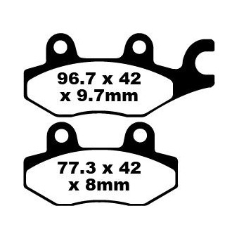 Plaquettes de frein moto EBC EBC Métal Fritté Série R FA165/2R Plaquettes de frein moto EBC EBC Métal Fritté Série R FA165/2R
