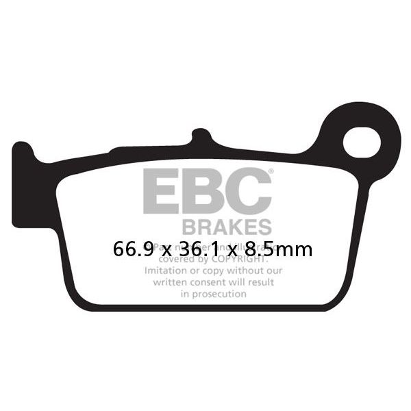 Plaquettes de frein moto EBC EBC Mtal Fritt Srie R FA367/2R