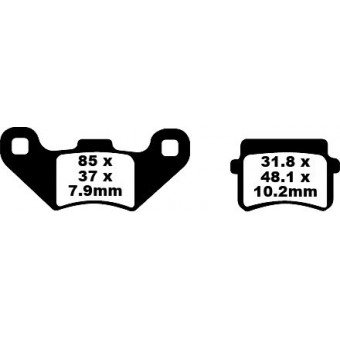 Plaquettes de frein moto EBC EBC Métal Fritté Série R FA416R Plaquettes de frein moto EBC EBC Métal Fritté Série R FA416R