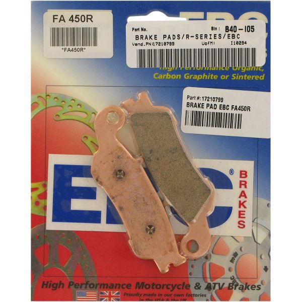 Plaquettes de frein moto EBC EBC Mtal Fritt Srie R FA450R
