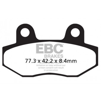 Plaquettes de frein moto EBC EBC Métal Fritté Type HH FA086/2HH Plaquettes de frein moto EBC EBC Métal Fritté Type HH FA086/2HH