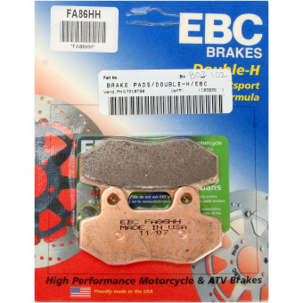 Plaquettes de frein moto EBC EBC Métal Fritté Type HH FA086HH Plaquettes de frein moto EBC EBC Métal Fritté Type HH FA086HH