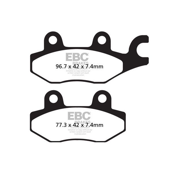 Plaquettes de frein moto EBC EBC Mtal Fritt Type HH FA165HH