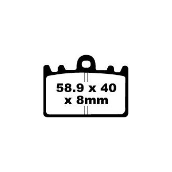 Plaquettes de frein moto EBC EBC Métal Fritté Type HH FA180HH Plaquettes de frein moto EBC EBC Métal Fritté Type HH FA180HH