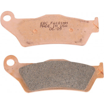 Plaquettes de frein moto EBC EBC Métal Fritté Type HH FA181HH Plaquettes de frein moto EBC EBC Métal Fritté Type HH FA181HH