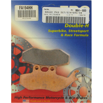 Plaquettes de frein moto EBC EBC Métal Fritté Type HH FA194HH Plaquettes de frein moto EBC EBC Métal Fritté Type HH FA194HH