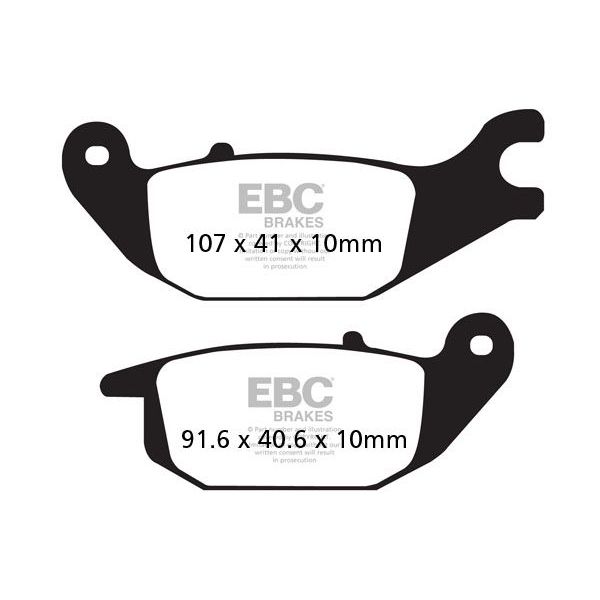 Plaquettes de frein moto EBC EBC Mtal Fritt Type HH FA343HH