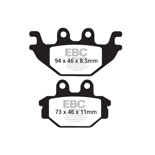 Plaquettes de frein moto EBC EBC Mtal Fritt Type HH FA377HH