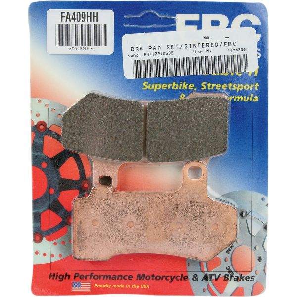Plaquettes de frein moto EBC EBC Mtal Fritt Type HH FA409HH