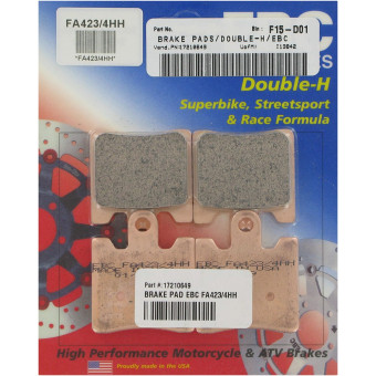 Plaquettes de frein moto EBC EBC Métal Fritté Type HH FA423/4HH Plaquettes de frein moto EBC EBC Métal Fritté Type HH FA423/4HH