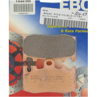 Plaquettes de frein moto EBC EBC Métal Fritté Type HH FA441HH Plaquettes de frein moto EBC EBC Métal Fritté Type HH FA441HH