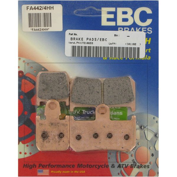 Plaquettes de frein moto EBC EBC Mtal Fritt Type HH FA442/4HH