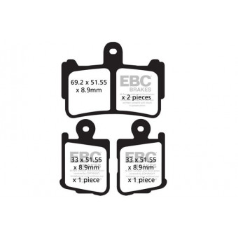 Plaquettes de frein moto EBC EBC Métal Fritté Type HH FA499/4HH Plaquettes de frein moto EBC EBC Métal Fritté Type HH FA499/4HH