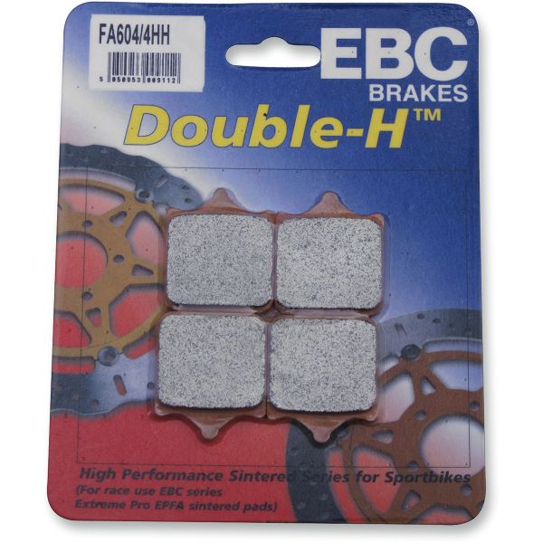 Plaquettes de frein moto EBC EBC Métal Fritté Type HH FA604/4HH Plaquettes de frein moto EBC EBC Métal Fritté Type HH FA604/4HH