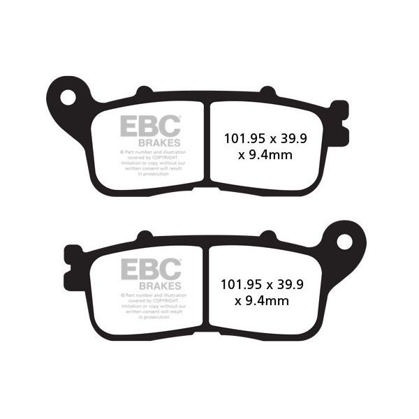 Plaquettes de frein moto EBC EBC Mtal Fritt Type HH FA636HH