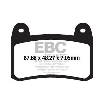 Plaquettes de frein moto EBC EBC Métal Fritté Type HH FA658HH Plaquettes de frein moto EBC EBC Métal Fritté Type HH FA658HH