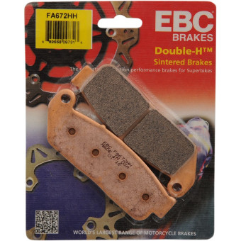 Plaquettes de frein moto EBC EBC Métal Fritté Type HH FA672HH Plaquettes de frein moto EBC EBC Métal Fritté Type HH FA672HH