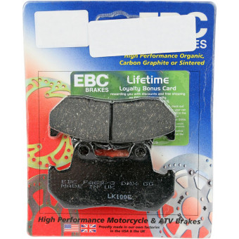 Plaquettes de frein moto EBC EBC Organique FA FA069/3 Plaquettes de frein moto EBC EBC Organique FA FA069/3