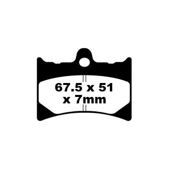 Plaquettes de frein moto EBC EBC Organique FA FA126 Plaquettes de frein moto EBC EBC Organique FA FA126
