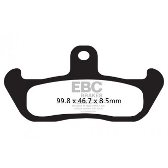Plaquettes de frein moto EBC EBC Organique FA FA134 Plaquettes de frein moto EBC EBC Organique FA FA134