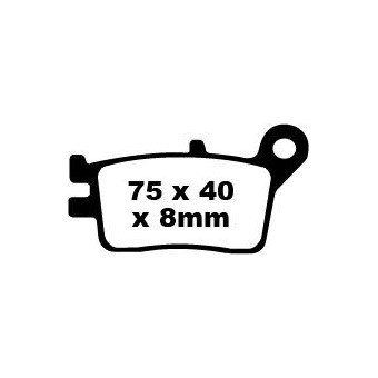 Plaquettes de frein moto EBC EBC Organique FA FA153 Plaquettes de frein moto EBC EBC Organique FA FA153