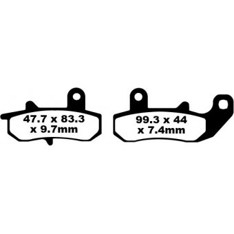 Plaquettes de frein moto EBC EBC Organique FA FA157 Plaquettes de frein moto EBC EBC Organique FA FA157