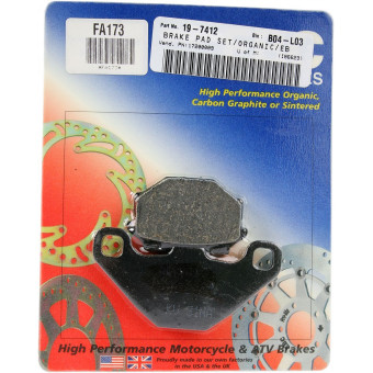 Plaquettes de frein moto EBC EBC Organique FA FA173 Plaquettes de frein moto EBC EBC Organique FA FA173